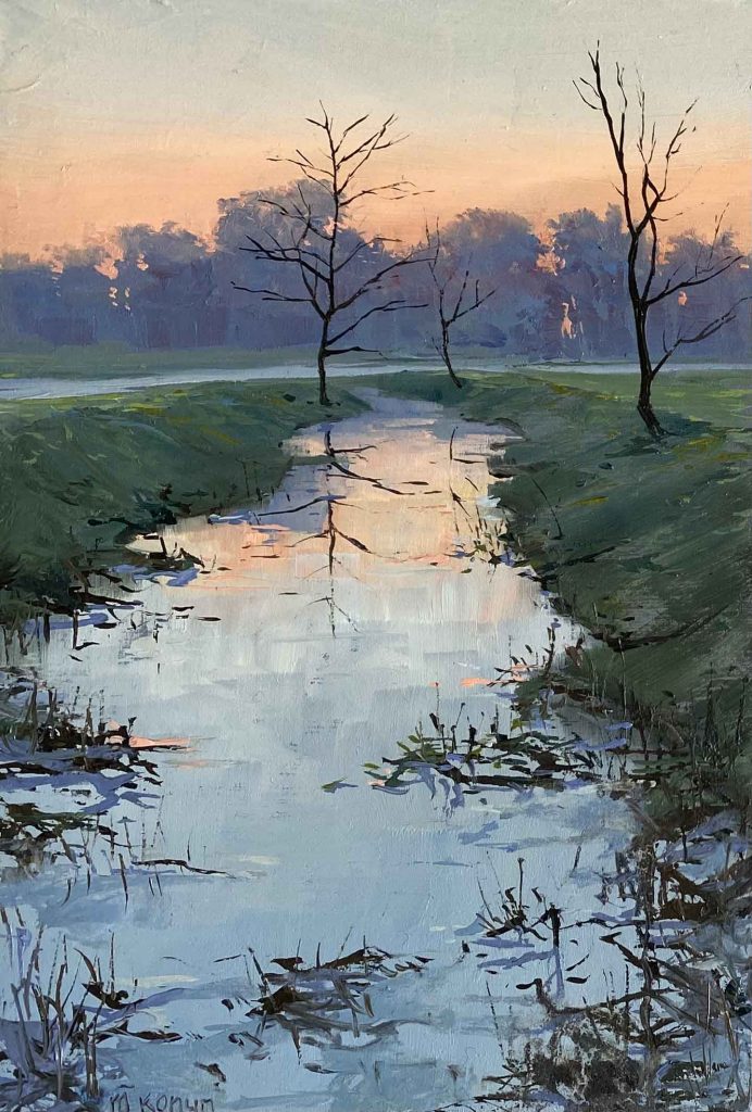 Wadi, schilderij van een landschap door kunstenaar Marein Konijn